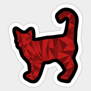 Cat-Abstract Triangle Sticker